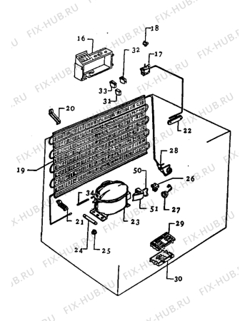 Взрыв-схема холодильника Zanussi ZA23 - Схема узла Cooling system 017